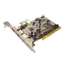 FireWire(2 ext+1 int)/USB 2.0(2 ext+1 int) PCI Card
